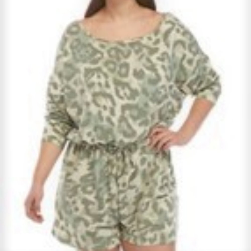 New Directions Camo Romper, 2X